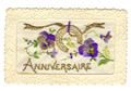 cp 82 - Philatélie 50 - Carte postale ancienne brodée