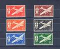 PA1-6 - Philatélie - timbres d'Inde Française Poste Aérienne N° Yvert et Tellier 1 à 6 - timbres de colonies françaises avant indépendance