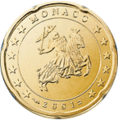 Pièce 20 centimes 2001 - Philatélie 50 - pièce de monnaie euros de Monaco 2001 - pièce de monnaie euros de collection de Monaco