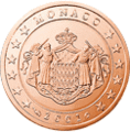 Pièce 2 centimes 2001 - Philatélie 50 - pièces de monnaie euros de Monaco 2001 - pièce de monnaie euros de collection de Monaco