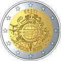 pièce 2€ ESTONIE 10ème anniversaire 2012
