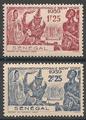 SEN153-154 - Philatelie - Timbres du Sénégal N° Yvert et Tellier 153 à 154 - Timbres de colonies françaises