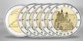 Série Allemagne 2012 - Philatélie - série de 5 pièces de 2 € commémoratives d'Allemagne - pièces de monnaies de collection