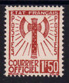 Service 8 - Philatelie - timbre de France Service - serie Francisque