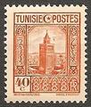 TUN170 - Philatelie - Timbre de Tunisie N° Yvert et Tellier 170 - Timbres de colonies françaises