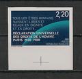 YT 2559 - Philatélie - Timbres de France - Timbre de collection Yvert et Tellier non dentelé - Droits de l'Homme