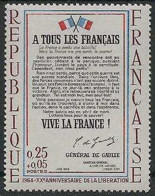 VAR1408a - Philatélie - Timbre de france n° Yvert et Tellier 1408a variété papier bleuté - Timbres de france variétés
