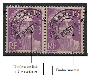 VARPREO102b - Philatélie - Timbre de france n° Yvert et Tellier Préoblitéré 102b - Timbres de france variétés