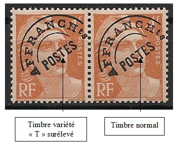 VARPREO99b - Philatélie - Timbre de france n° Yvert et Tellier Préoblitéré 99b - Timbres de france variétés