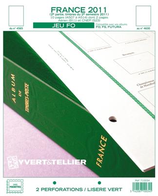 YT710034 - Philatélie - jeux complémentaires 2011 Yvert et Tellier - matériel philatélique pour timbres de France de collection