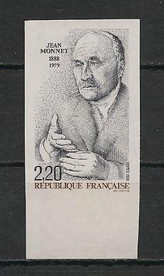 YT 2533 - Philatélie - Timbres de France - Timbre de collection Yvert et Tellier non dentelé - Jean Monnet