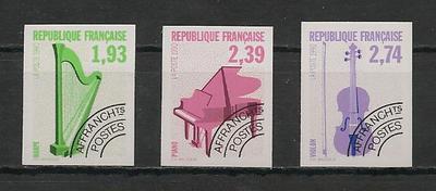 YT Préo 210-212 - Philatélie - Timbres de France - Timbre de collection Yvert et Tellier non dentelé - Musique