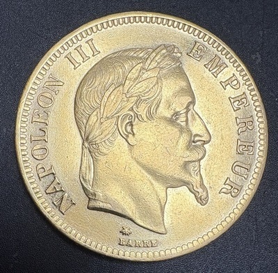 100FOR1864A - Philatélie 50 - Pièce en or de France 100F Napoléon III