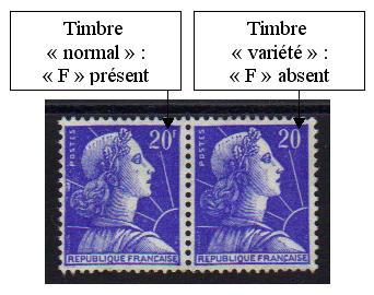 1011B-2 - Philatelie - timbre de France avec variété