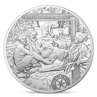 10 € Le déjeuner sur l'herbe - Philatelie - pièce de monnaie Monnaie de Paris - chefs d'oeuvre des musées