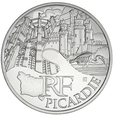 10 € Picardie - pièce de monnaie en argent 2011 - Monnaie de Paris - pièce de monnaie de collection