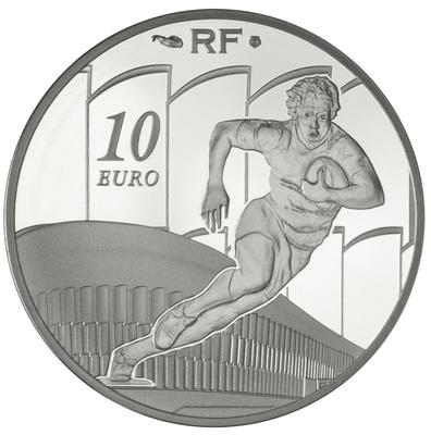 10 € Racing Métro - Philatélie - pièce de monnaie de 10 € en argent Racing Métro - Monnaie de Paris