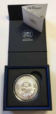10€FRANCE2024-BE, Philatélie 50, France Coffret BE 10 euro Argent 2024, JUNO Beach 80 ans du DDAY