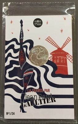 10€JPG-N°1/24 - Philatélie 50 - 10€ jean paul Gaultier N°1- pièces Euro