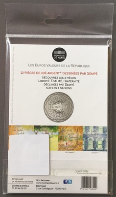 10€SempéHiverFraternité-verso - Philatélie 50 - 10€ Argent Sempé Hiver Fraternité 2014 - pièces Euro