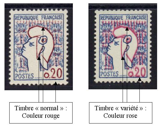 1282-2 - Philatelie - timbre de France avec variété
