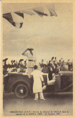 140A-140D-1 - Philatelie - timbre d'AEF sur lettre - Général De Gaulle