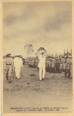 140A-140D-2 - Philatelie - timbre d'AEF sur lettre - Général De Gaulle
