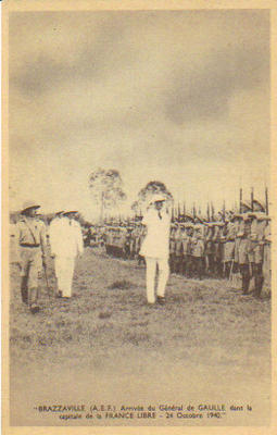 140A-140D-3 - Philatelie - timbre d'AEF sur lettre - Général De Gaulle