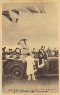 140A-140D-4 - Philatelie - timbre d'AEF sur lettre - Général De Gaulle