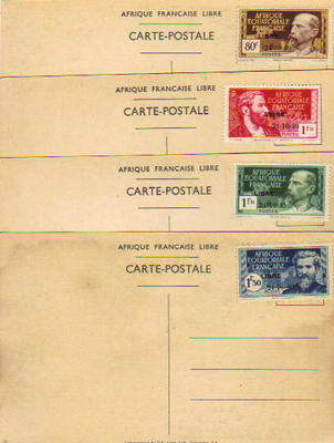 140A-140D - Philatelie - timbre d'AEF sur lettre - Général De Gaulle