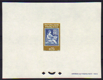 1416 - Philatelie - épreuve de luxe - timbre de France de collection