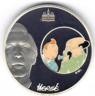 1.50 € Tintin 2007 - Philatelie - pièce en argent Monnaie de Paris - Tintin