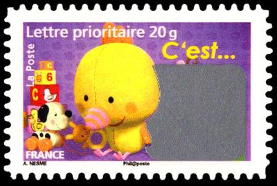 163/4184 - Philatélie 50 - timbre de France adhésifs - timbre de collection Yvert et Tellier - Naissance C'est une fille 2008