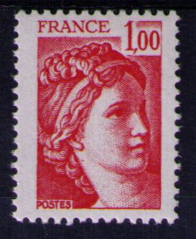 1972c - Philatélie 50 - timbre de France avec variété N° Yvert et Tellier 1972c - timbre de collection
