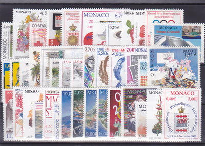 MONANNEE1999 - Philatelie - Année complète de Monaco 1999 - Timbres de Monaco