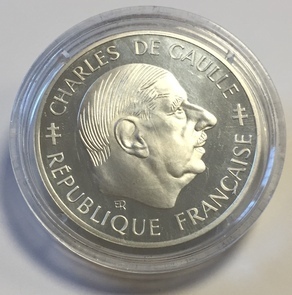 1F-1988-BE/1, Philatélie 50, pièce de 1 Franc De Gaulle 1988 en argent qualité Belle Épreuve
