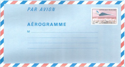 AER1015 - Philatélie - Aérogrammes de France - Timbres de France