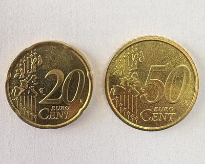 20.50centSMAR2003 -Philatélie 50 - Pièces euros Saint Marin 2003 - 20 et 50 centimes
