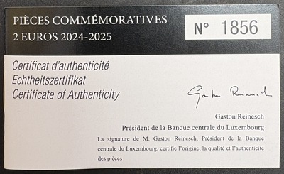 2€4LUX2025REV, Philatélie 50, Coffret de 4 pièces de 2€ Luxembourg 2025