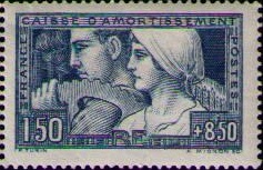 252 - Philatélie 50 - timbre de France neuf N° Yvert et Tellier 252 - timbre de France de collection