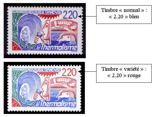 2556a-2 - Philatelie - timbre de France avec variété