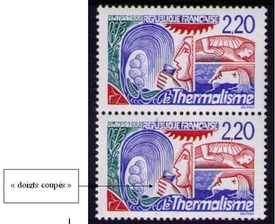 2556b - 2 - Philatélie 50 - timbre de France avec variété N° 2556b - timbre de France de collection