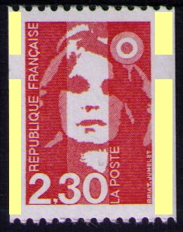 2628 - 2 - Philatélie 50 - timbre de France avec varéiété N° Yvert et Tellier 2628 - timbre de France de collection