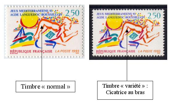 2795b2 - Philatelie - timbre de France avec variété