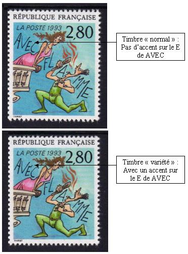 2840b-2 - Philatelie - timbre de France avec variété