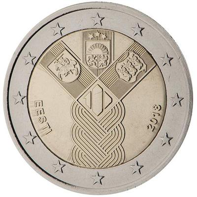 2 € Estonie 2018 Etats baltes - Philatelie - pièce de monnaie 2 € commémorative Estonie 2018