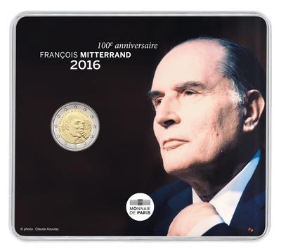 2 € F MITTERRAND BU - Philatelie - pièce Monnaie de Paris - François MITTERRAND