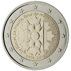 2 € France 2018 bleuet - Philatelie - pièce 2 € commémorative France 2018 - bleuet du Souvenir