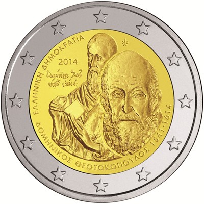 2 € Grèce 2014 - architecte - Philatelie - pièce 2 € commémorative Grèce