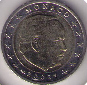 2 € Monaco 2002 - Philatélie 50 - pièce de monnaie euro de Monaco 2002